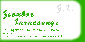 zsombor karacsonyi business card